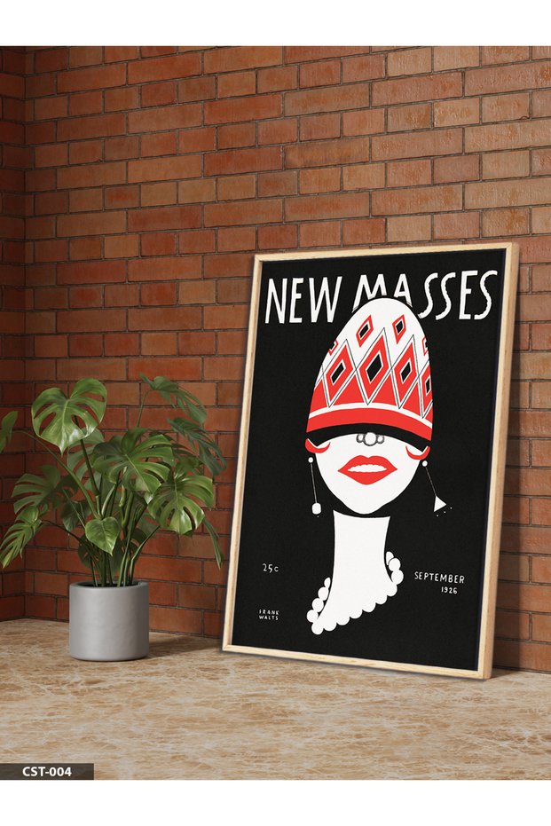 New Masses One Piece Wooden Framed Painting
