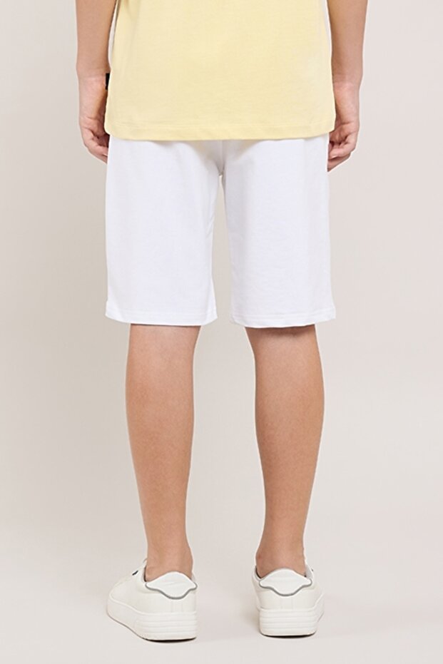 Solid Shorts with Drawstring Waist - 4