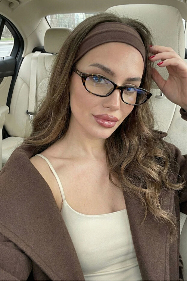 نظارات نسائية زرقاء اللون للحماية من الضوء، إطار رفيع على شكل عين القطة، 50 EKARTMAN