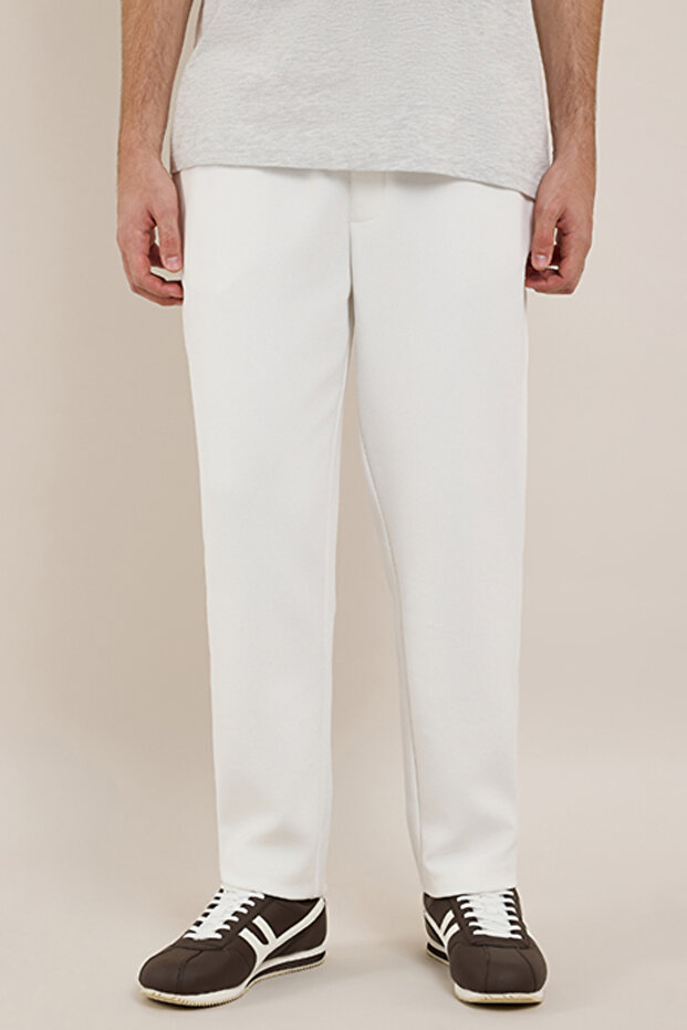 Solid Relaxed Fit Pants with Drawstring Waist