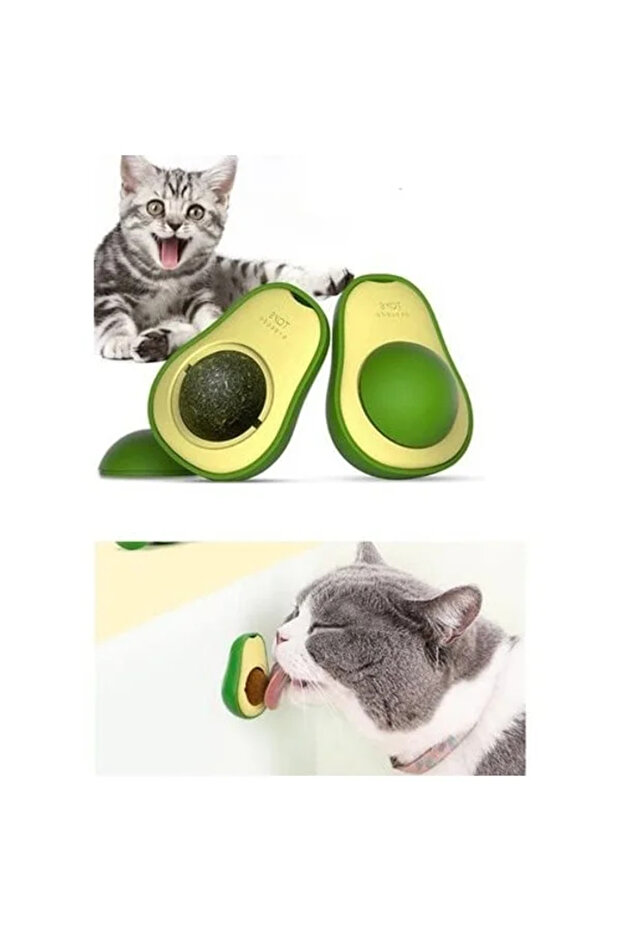 Avocado Licking Ball Filled with Cat Mint