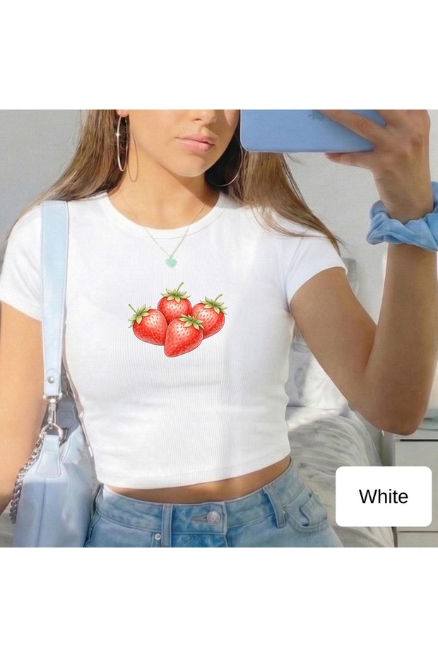 Women's Basic Crop T-Shirt, Body-Fitting, Stretchy Fabric, Modern Style