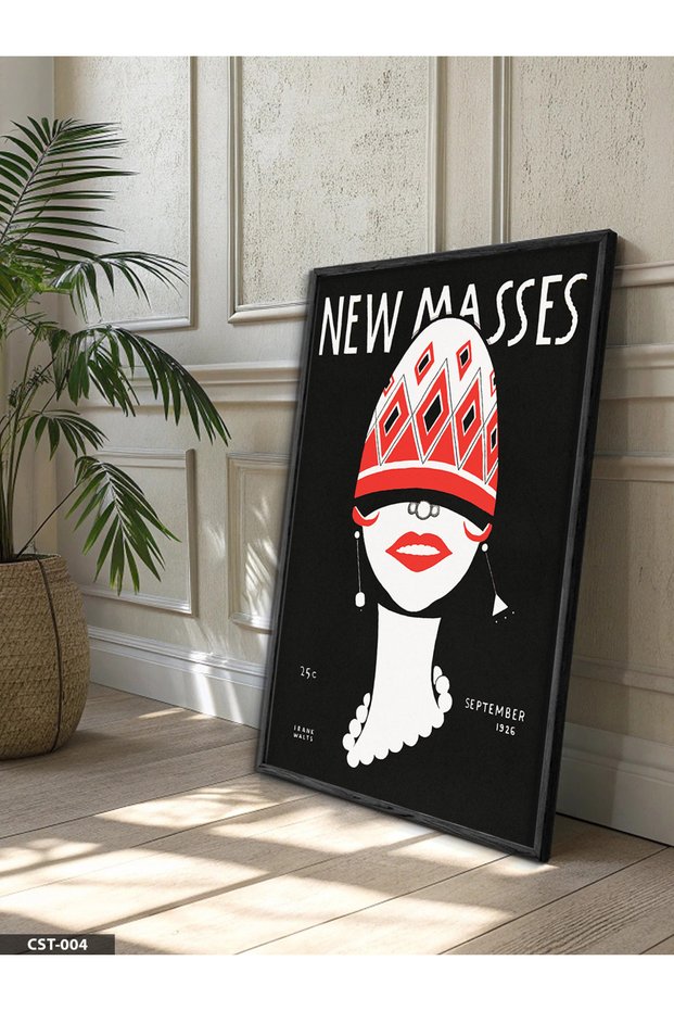 New Masses One Piece Black Wooden Framed Painting