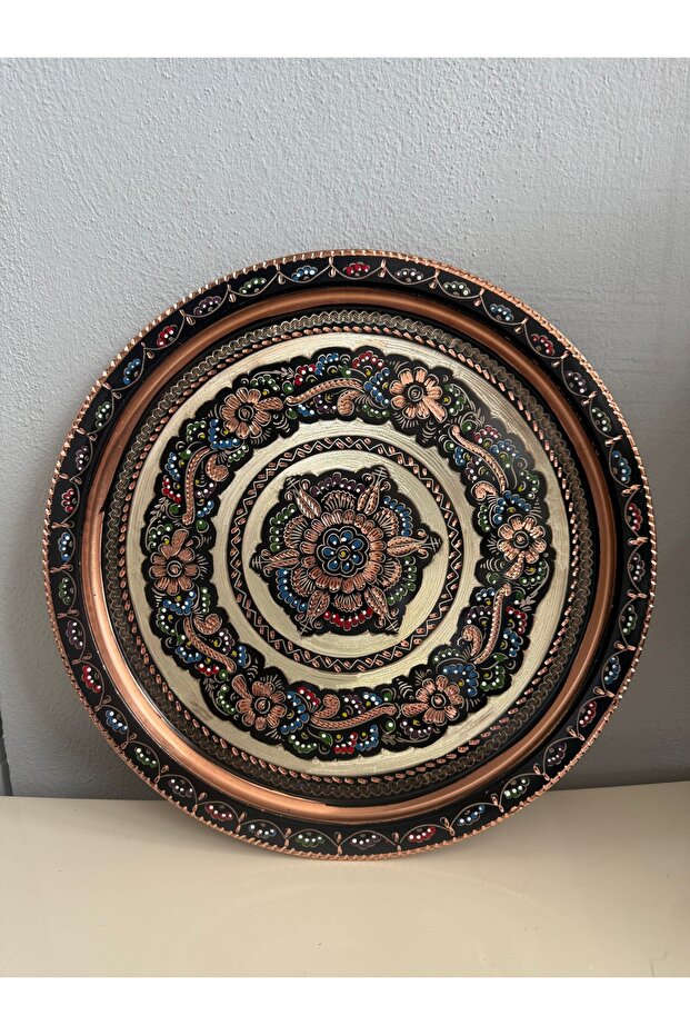 Special Engraved Copper Tray 36 cm
