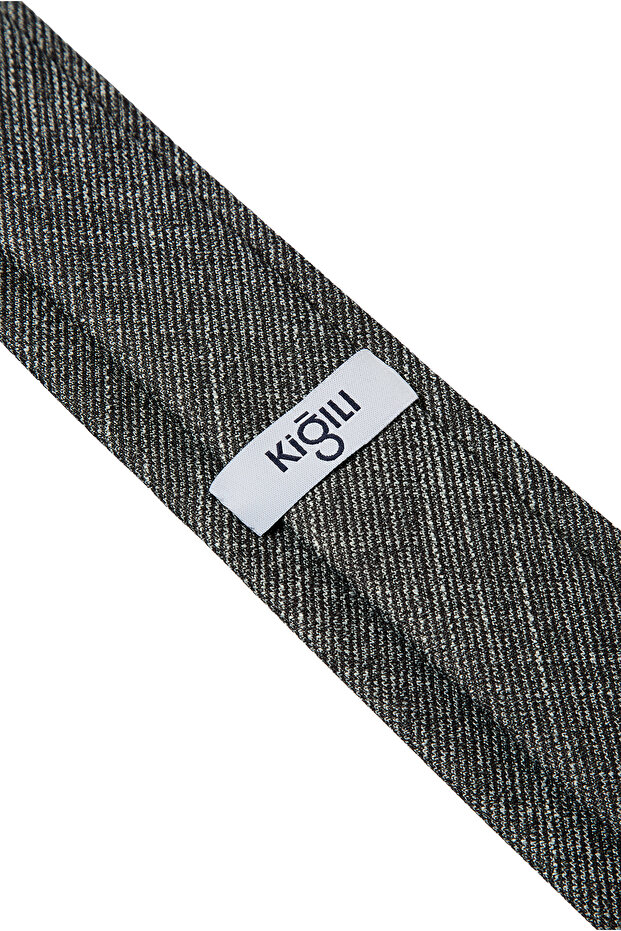 Patterned Linen Look Tie - 4
