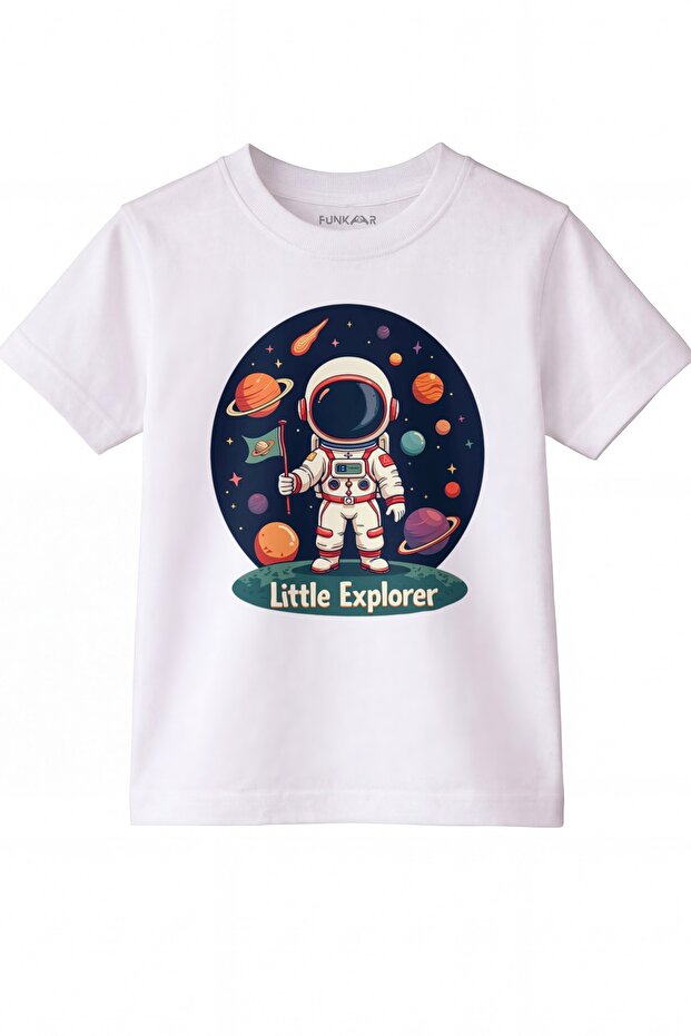 Little Explorer Astronaut Print T-shirt
