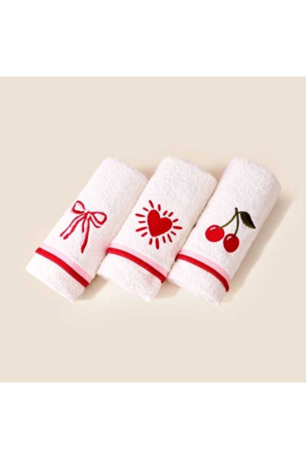 Soft Love 3-Piece Gift Towel Set in Box - Ecru - 30X50 cm