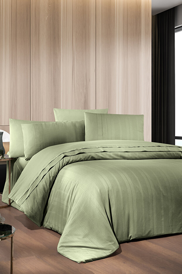 Glosland 100% Cotton 150 Tc (60 Thread) Deluxe Ranforce Double Duvet Cover Set