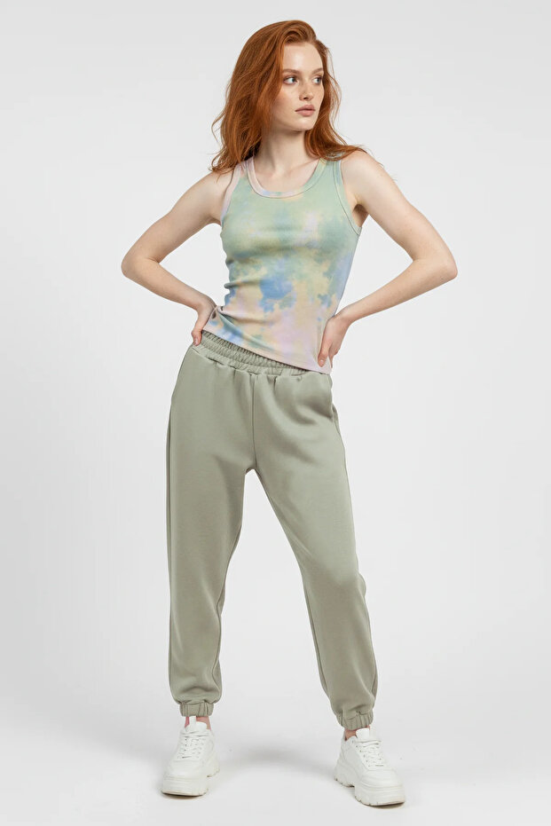 Pastel Batik Patterned Ribbed Undershirt - 6
