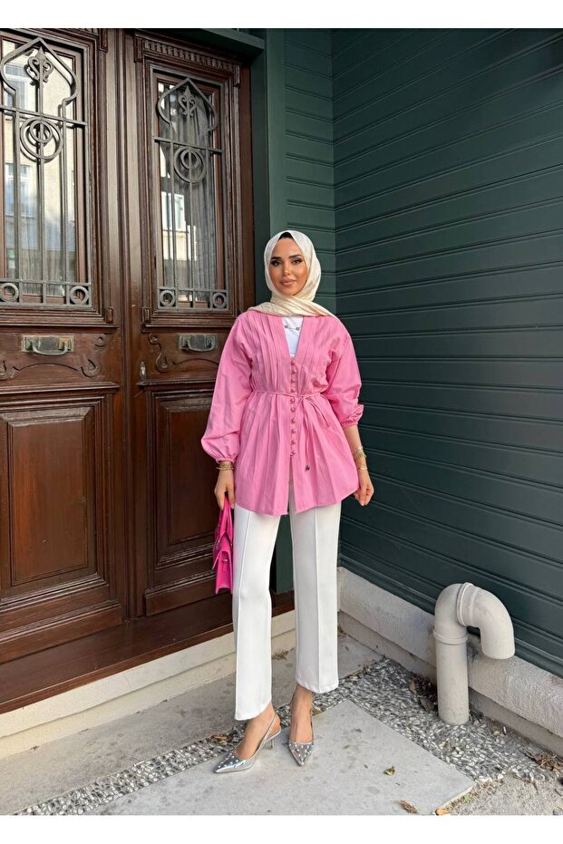 Lina Waist Drawstring Shirt Yrn-2178