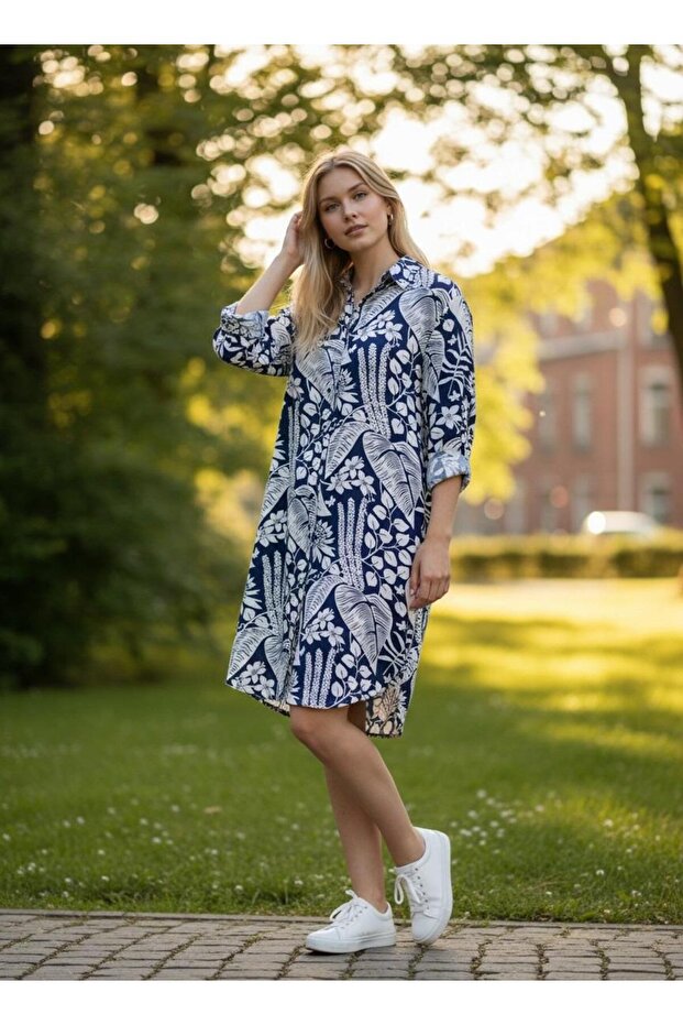 Women's Plus Size Long Viscose Shirt
