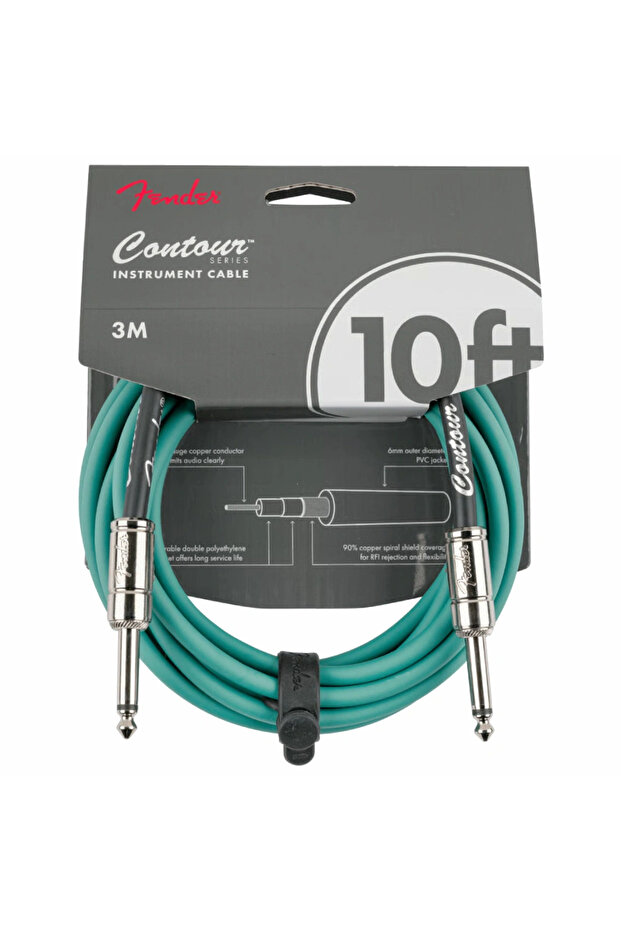 0990571846 Contour Series Instrument Cable (5.5m) | Sherwood Green, Extra Length, Braided Y