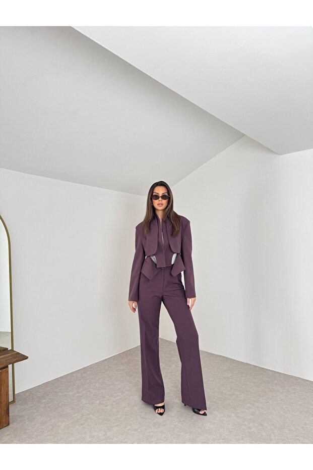 Pieced Jacket and Pants Set - 1