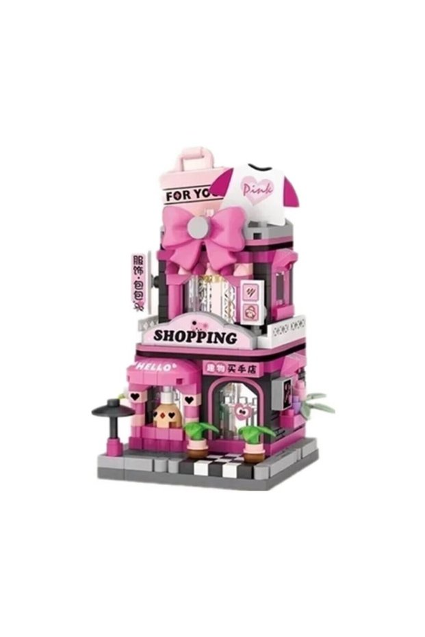 Lz-8870 shopping store 410 pieces block toy