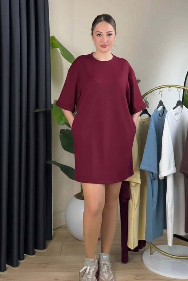 Soft Basic Dress with Side Pockets