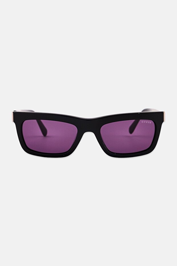 Men GU00212 01A Rectangular Sunglasses, Black