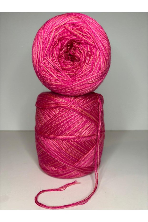 Launch Color (Pink, Fuchsia, Salmon) Italian Mercerized Viscose (5 Layers of Winding) Knitting Yarn 200Gr
