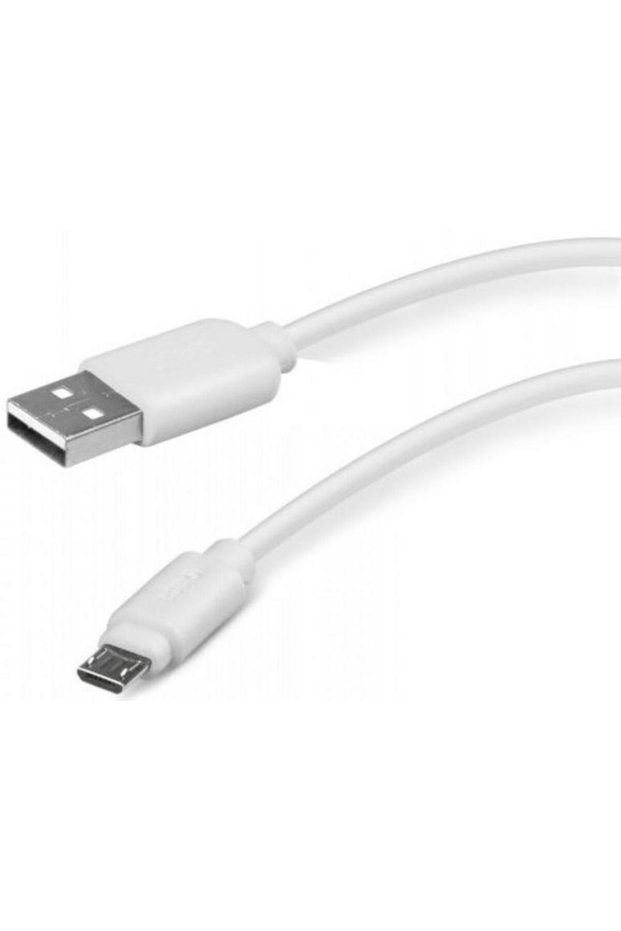 Cablu USB 2.0 - microUSB 1m Alb