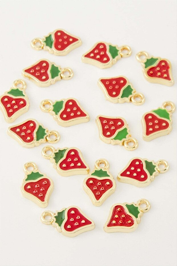 Strawberry Enamel Pendant Apparatus 1 Piece