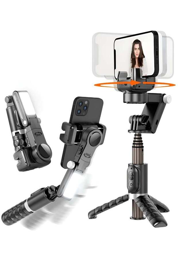 "Q18 Gimbal Stabilizer – 2-Axis Remote Control Intelligent Stabilizer for Smartphones, Auto Face Tra