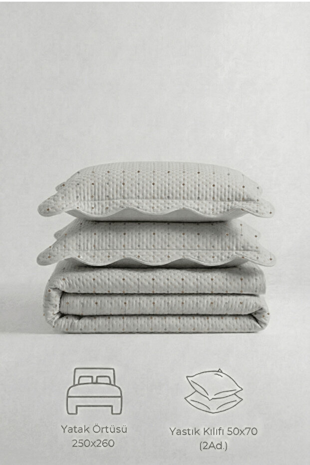Crelune Double Bedspread Set - Gray - 2
