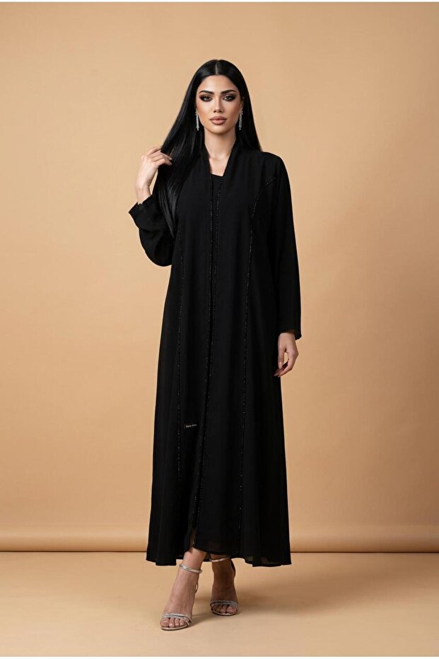 عباية فصوص أسود
