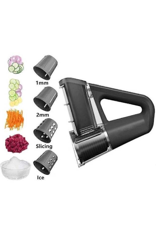 Multi-Functional Electric Handheld Food Chopper & Slicer Set - 4-in-1 Wireless Vegetable Cutter - 40