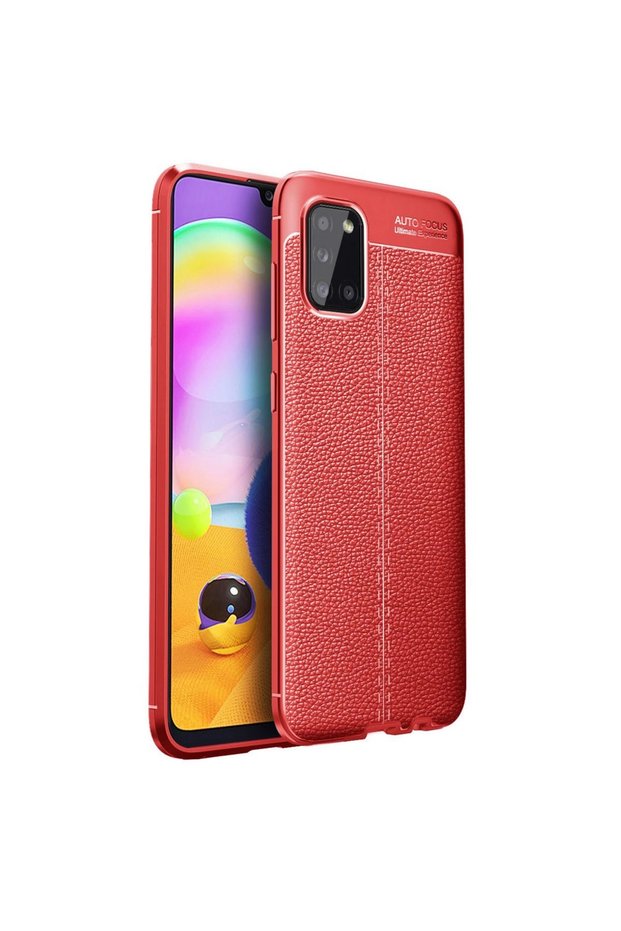 غطاء Samsung Galaxy A31 للتركيز التلقائي - أحمر