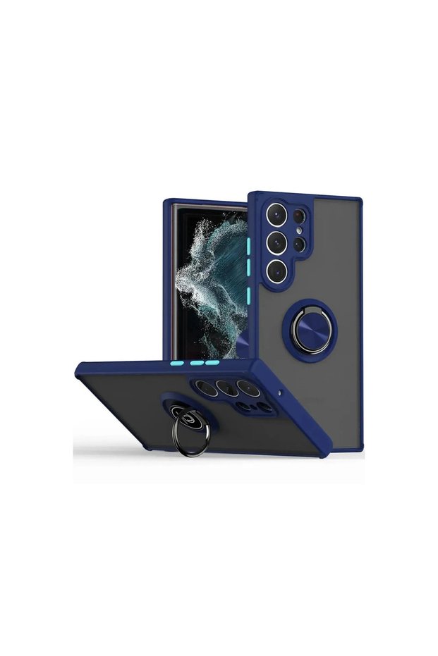 Samsung Galaxy S25 Ultra Case Montreal Ring Silicone Cover - Navy Blue