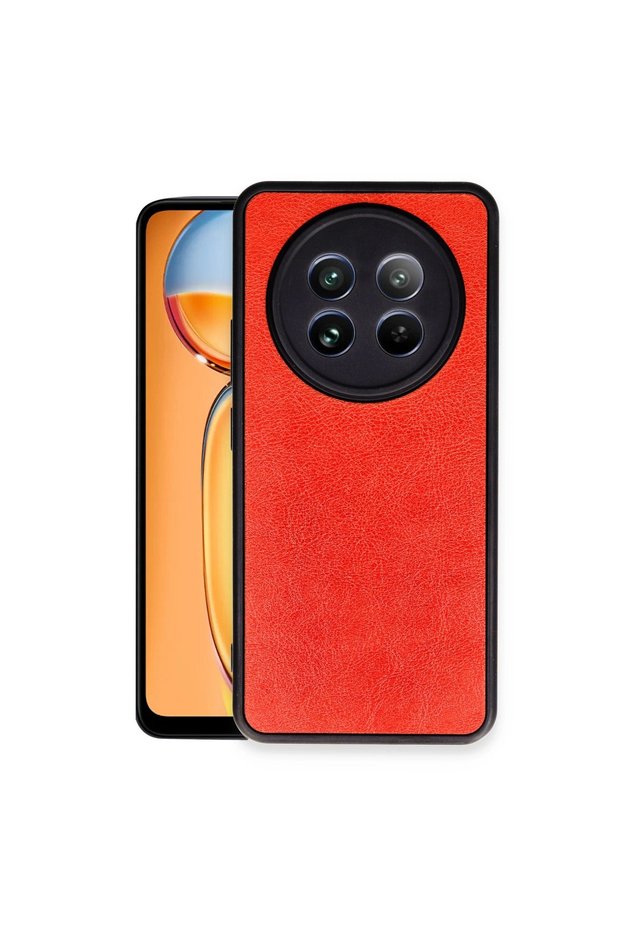Realme 12 5g Case Aras Leather Cover - Red