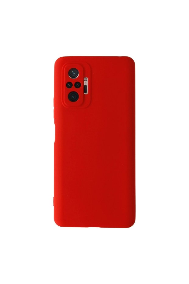 حافظة هاتف Xiaomi Redmi Note 10 Pro مصنوعة من السيليكون المخملي نانو - أحمر