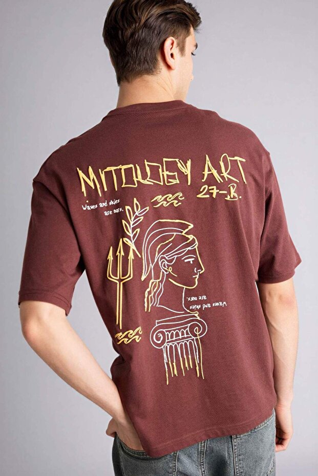 100% Cotton Boxy Fit Printed T-Shirt G5577Ax26Sm