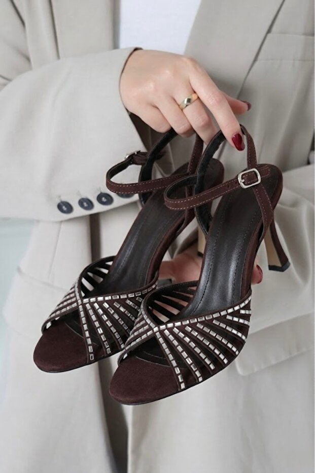 Reflection Mirror Detailed Thin Heeled Women's Shoes