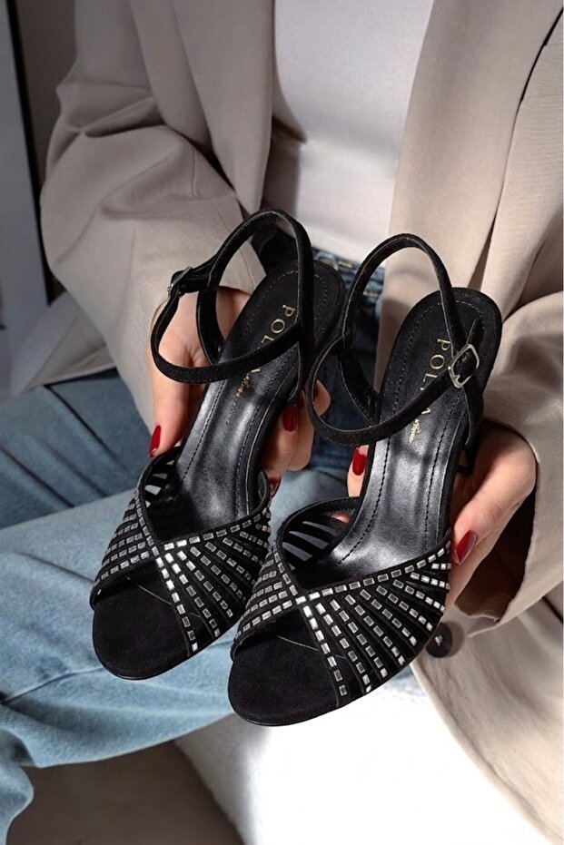 Reflection Mirror Detailed Thin Heeled Women's Shoes