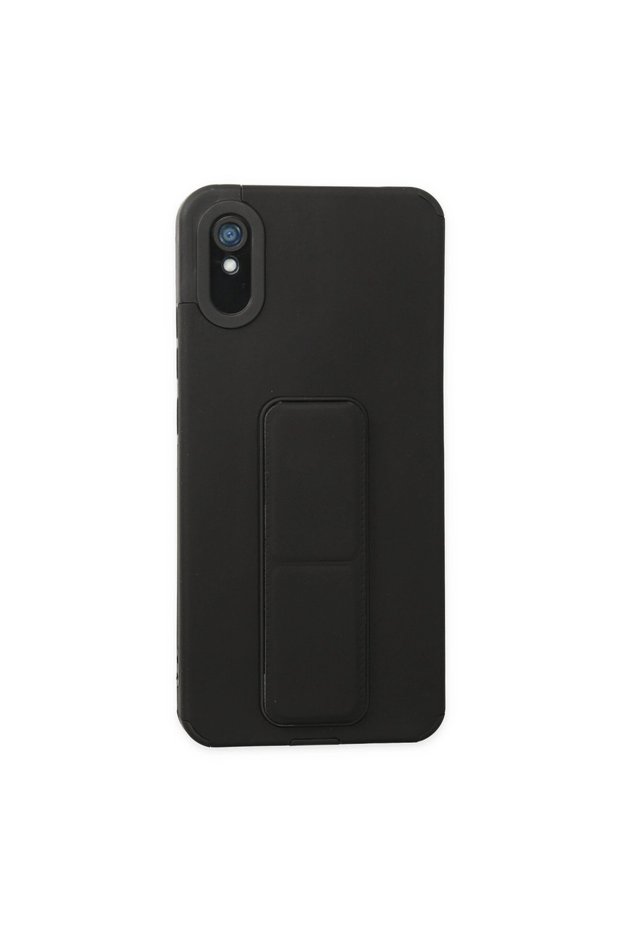 حافظة سيليكون ميجا ستاند لهاتف Xiaomi Redmi 9a - أسود