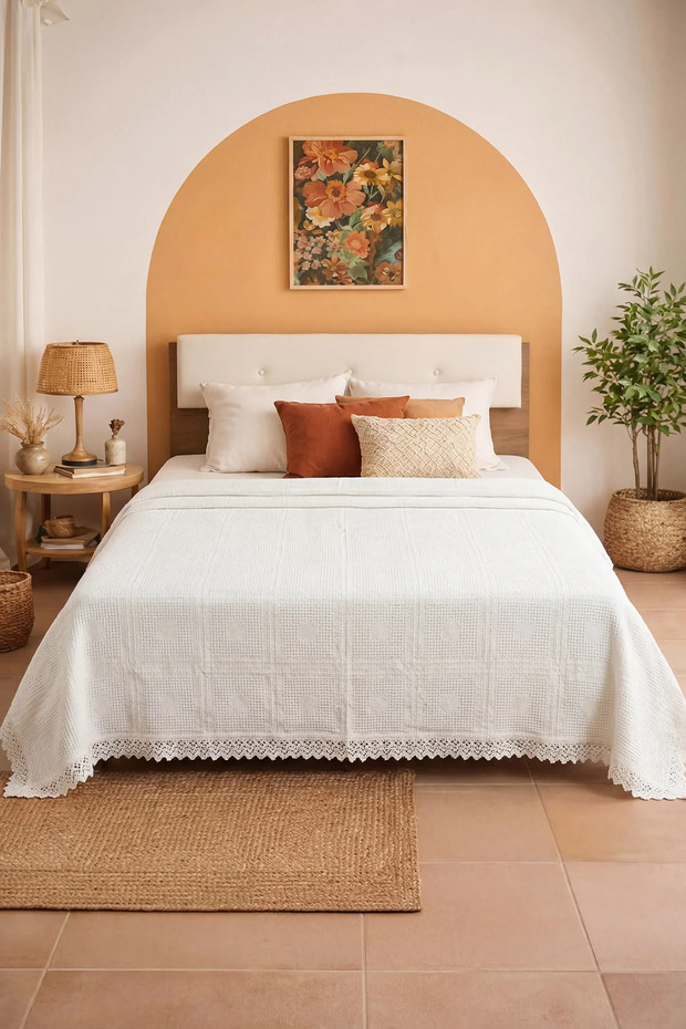 سرير سافير الفاخر المزدوج - ذو ملمس ناعم - تصميم أنيق وعصري