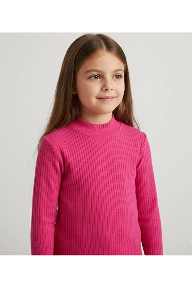 Ync 7778 Girls-Boys Plain Ribbed Combed Cotton Badi