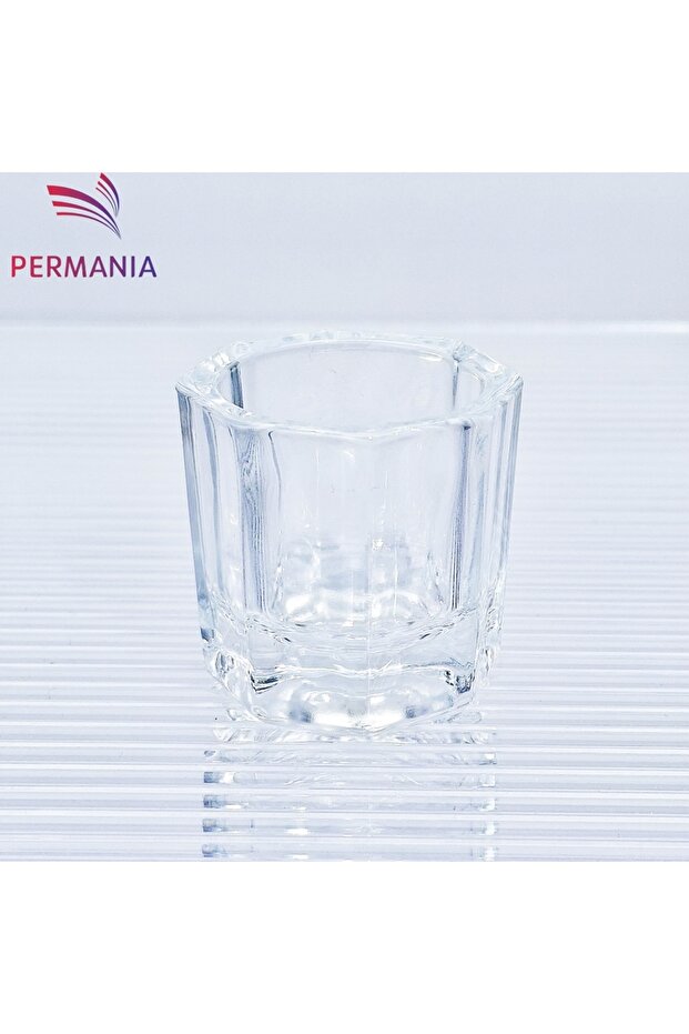 Clear PERMANIA Glass Bowls Dish Reconcile Cup Household Octagonal Powder Container Dentistry Lab Mat