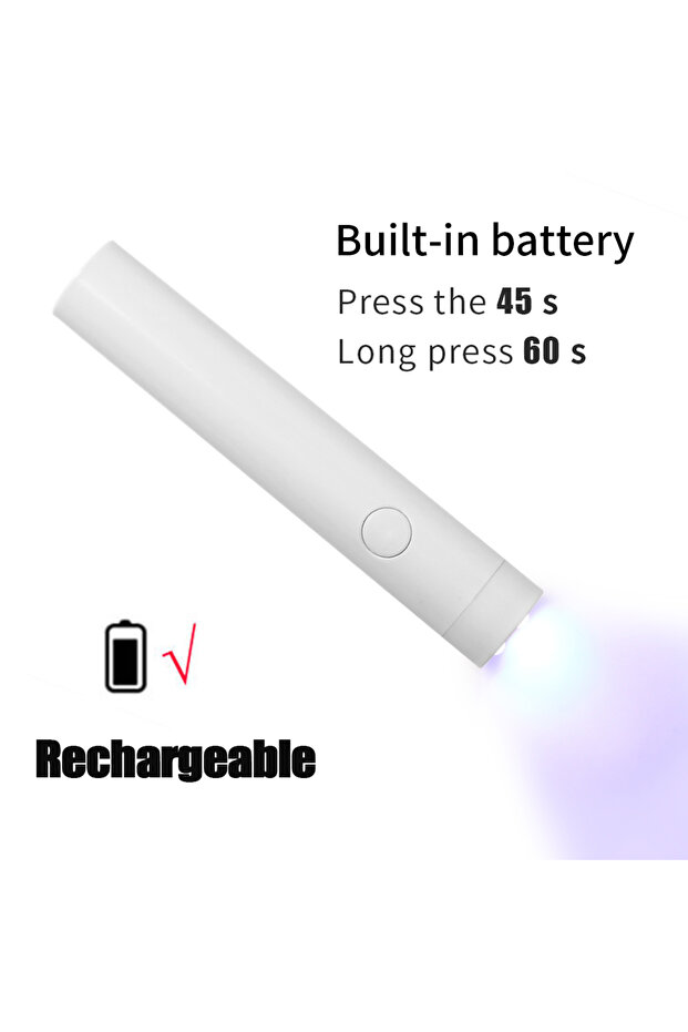 مصباح أظافر LED أبيض محمول من LULAA يعمل بـUSB، جهاز تجفيف طلاء الأظافر بالأشعة فوق البنفسجية