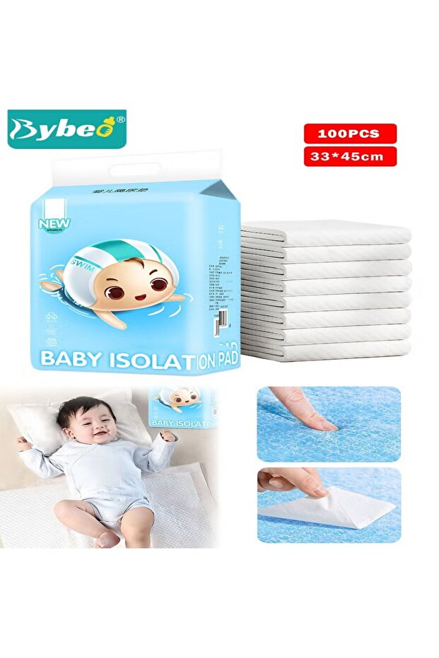 40 Pieces Baby Disposable Changing Mats, Waterproof Changing Pads, Ultra Soft Diaper Changing Mat, H