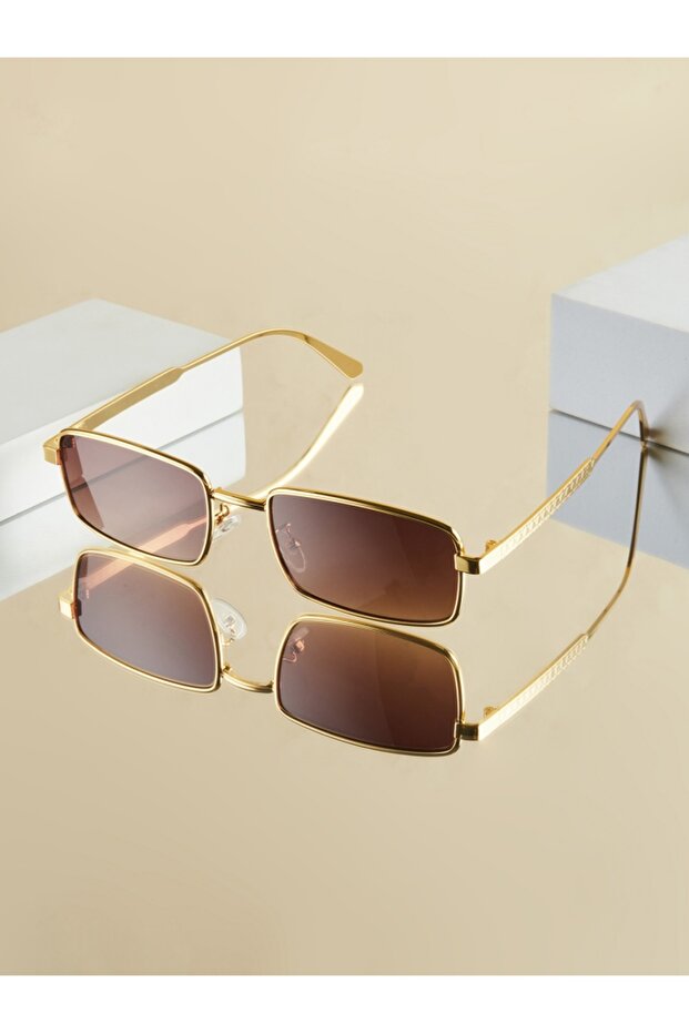 Tan 1Pc Men's Fashion Glasses New Classic Square Frame Retro Versatile Personality Casual Basic Styl