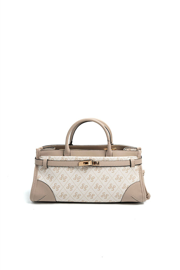Beige - Sand Monogram Women's Handbag Sp1260