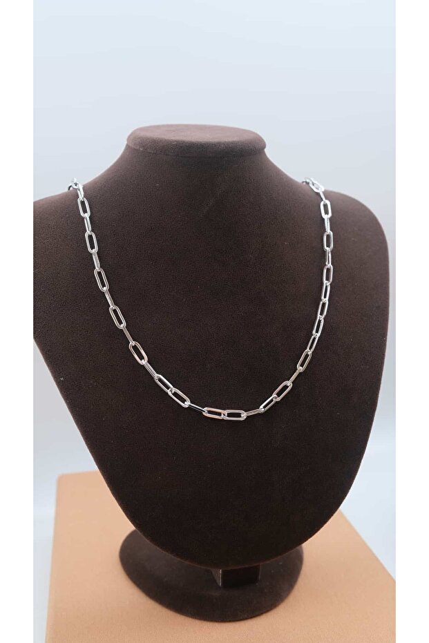 Silver Paperclip Chain Necklace