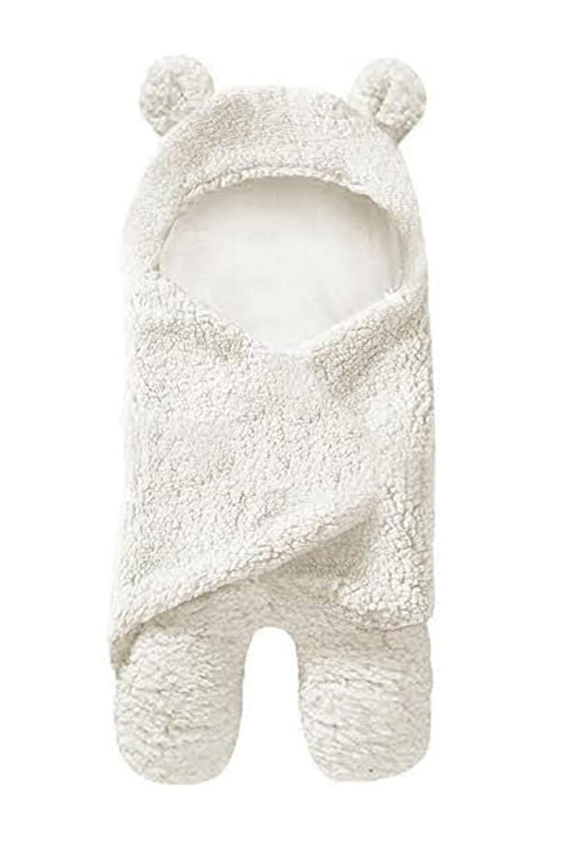 Cute 'n' Cuddle Baby Swaddle Blanket, Ultra-Soft Swaddling Wrap For Infant, Unisex Baby - White
