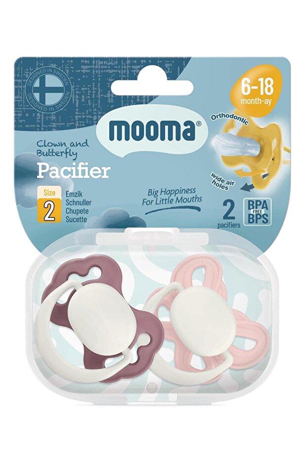 Clown and Butterfly Pacifier No:2 - Pink