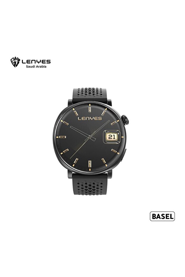 ساعة ذكية BASEL مقاومة للماء IPX68 مع شاشة AMOLED واتصال بلوتوث