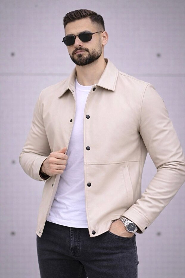 Trend Basic Leather Jacket - 1
