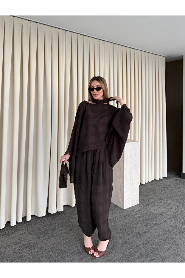 Brown Poncho Set - 51344
