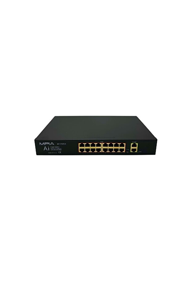 MP-POE16 250W 10/100 /1000 Mbps 16 منفذًا معدنيًا Poe Switch