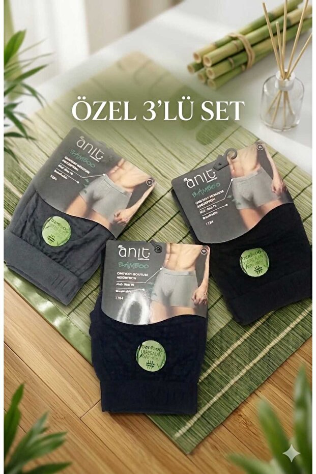 Men's Bamboo Boxers - Special Texture, Breathable, One-Way Moisture Absorbing - 4 Seasons
